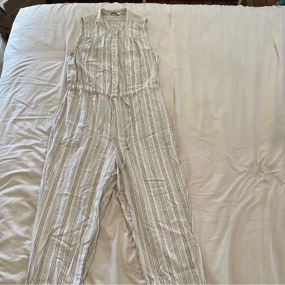 Lucky Brand Pants - Lucky Brand Beige Striped Jumpsuit Size XS